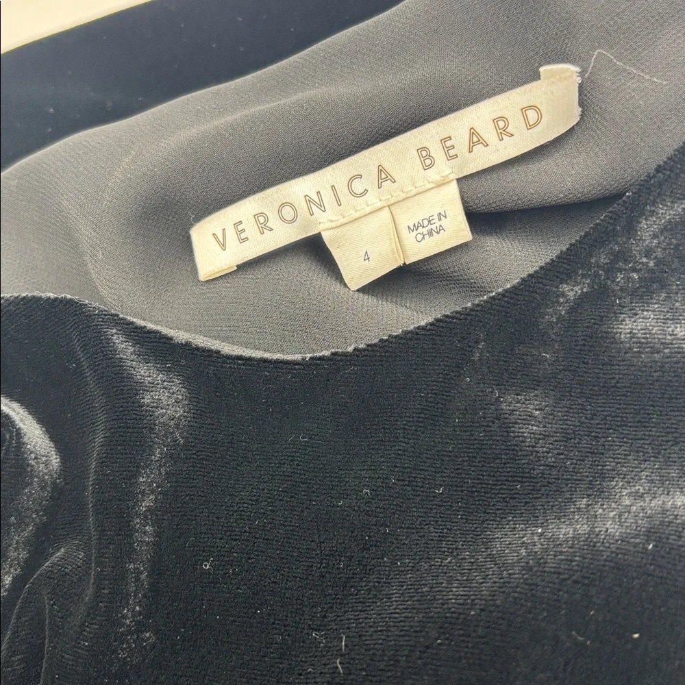 Veronica Beard silk velvet Elegant Black ruched Maxi sleeveless Dress romantic - Picture 9 of 15